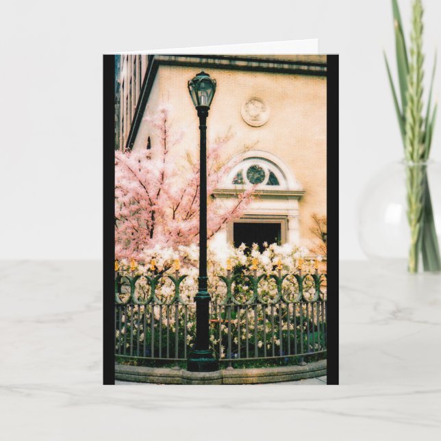 Tarjeta Primavera en Central Park (Anverso)