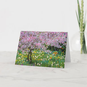 Tarjeta Primavera en el jardín de Claude Monet