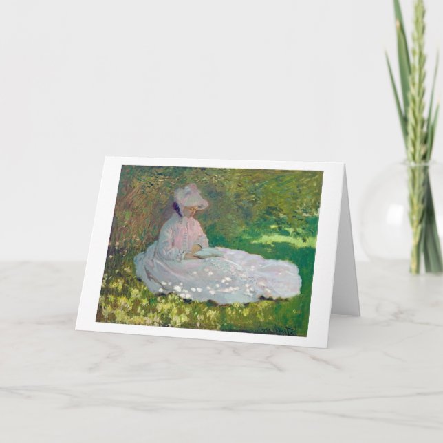 Tarjeta Primavera, Monet (Anverso)