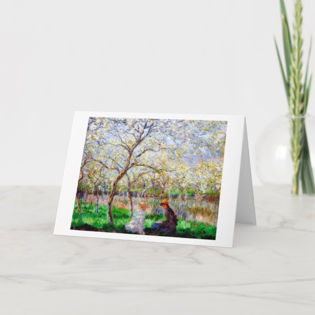 Tarjeta Primavera, Monet (Anverso)