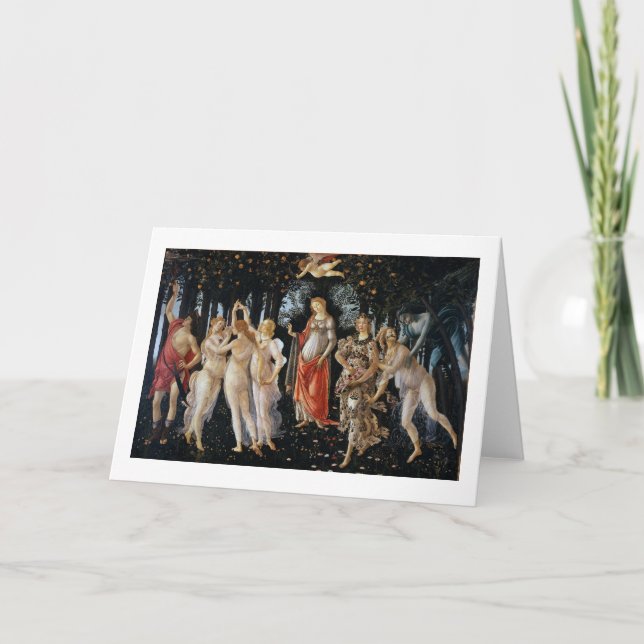Tarjeta Primavera, Sandro Botticelli, 1482 (Anverso)