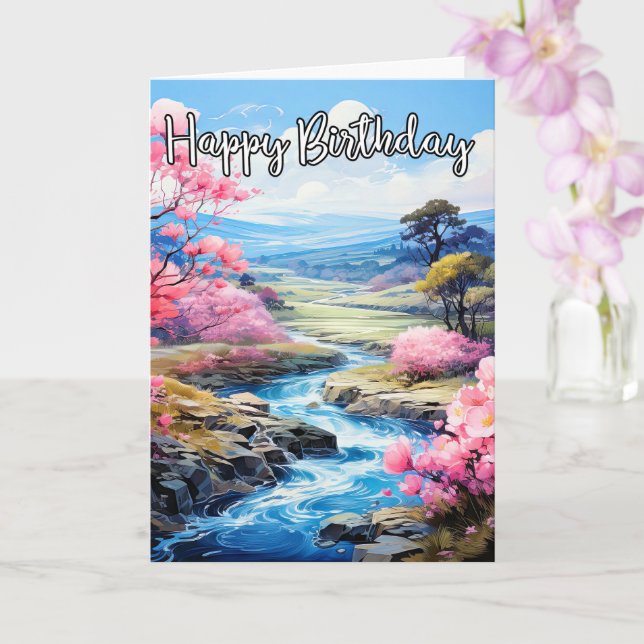 Tarjeta Primavera Temprana En Una Hermosa Carretera | Cump (Orquídea)