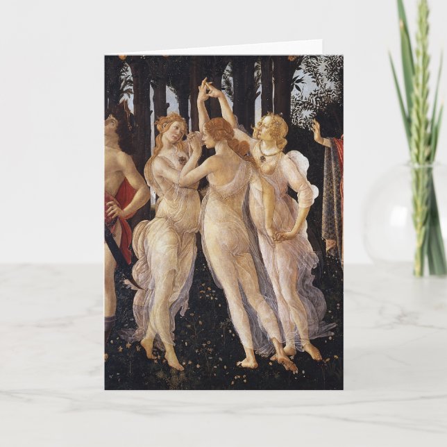 Tarjeta Primavera, tres tolerancias, por Sandro Botticelli (Anverso)