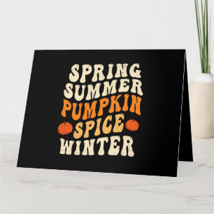 Tarjeta Primavera Verano Calabaza Spice invierno Calabaza 