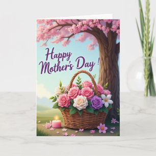 Tarjeta primaveral del Día de la Madre dulce