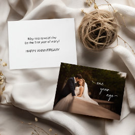 Tarjeta Primer aniversario - Hace un año feliz aniversario