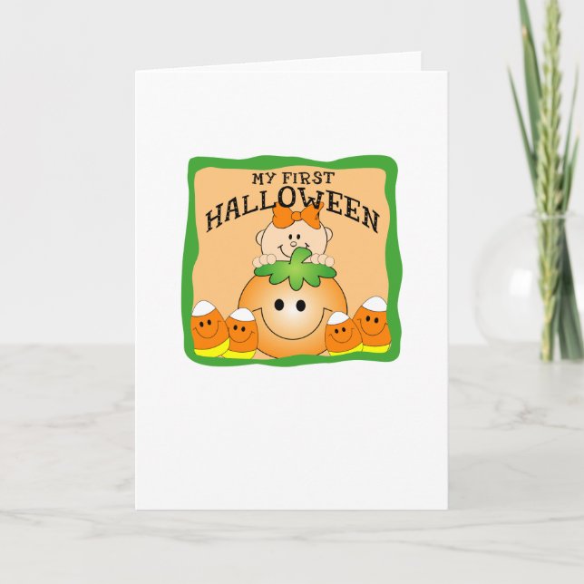 TARJETA PRIMER CHICA DE HALLOWEEN (Anverso)