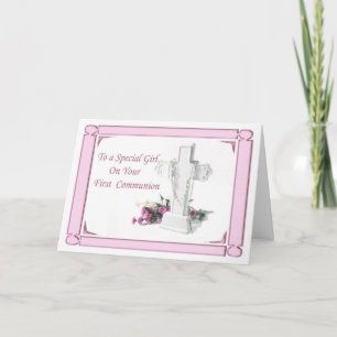 Tarjeta Primer Chica de la Santa Comunión