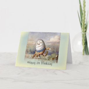 Tarjeta Primer cumpleaños de Humpty Dumpty