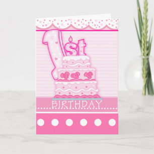 Tarjeta Primer cumpleaños de los chicas