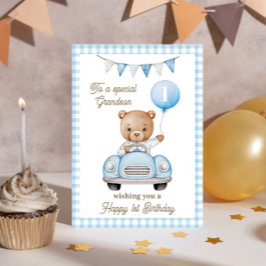 Tarjeta Primer cumpleaños de Teddy Bear Greeting