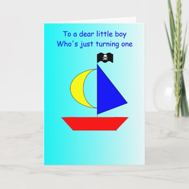 Tarjeta Primer cumpleaños del barco (Anverso)