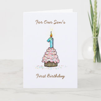 Tarjeta Primer cumpleaños del hijo