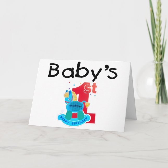 Tarjeta Primer cumpleaños feliz del bebé (Anverso)