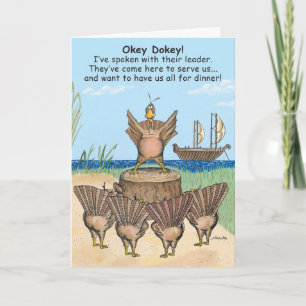 Tarjeta Primer Día de Acción de Gracias de Turquía