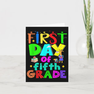 Tarjeta Primer Día De Enseñanza Quinto Grado