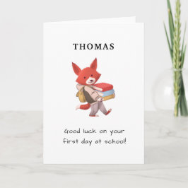 Tarjeta primer día de escuela/regreso a la escuela niño gr