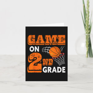 Tarjeta Primer día de juego en segundo grado de vuelta a l