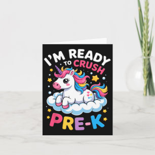 Tarjeta Primer día de la escuela preescolar estoy listo pa