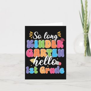 Tarjeta Primer Día De La Escuela Tan Larga Guardería Hola 