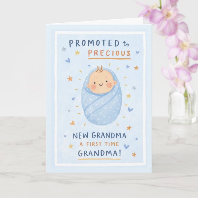Tarjeta Primer Día de la Madre como Abuela, Nueva Abuela L (Orquídea)