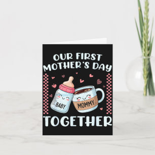 Tarjeta Primer día de la madre juntas nueva mamá mamá dive