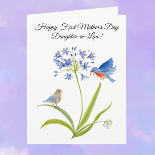 Tarjeta Primer Día de la Madre para la Nuera Bluebird