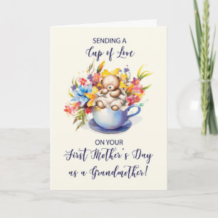 Tarjeta Primer Día de las Madres Abuela Oso de Peluche Flo