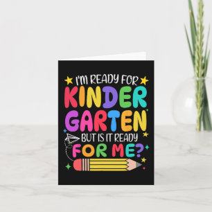 Tarjeta Primer Día De Los Chicas De Jardín De Niños Primer