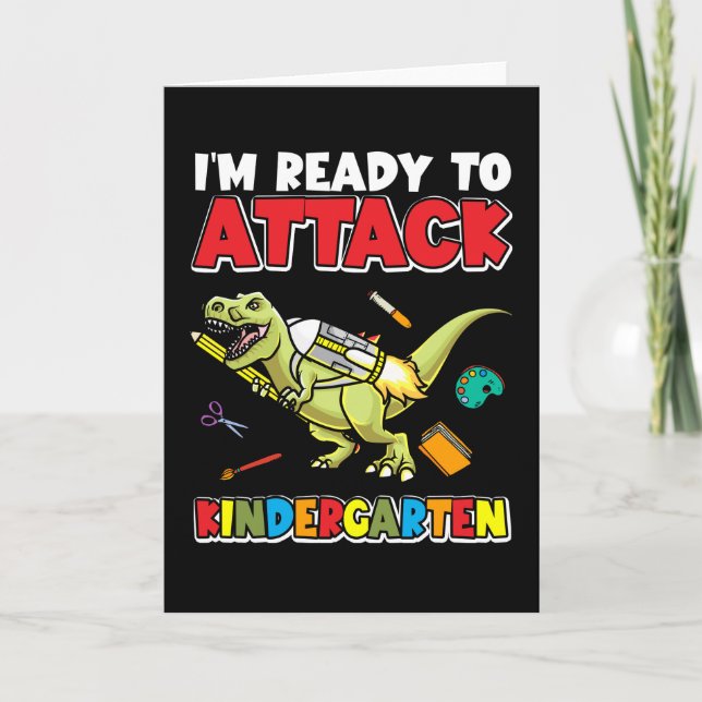 Tarjeta Primer día de los dinosaurios de los jardines de i (Anverso)