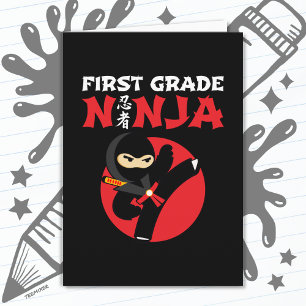 Tarjeta Primer Día De Regreso A La Escuela De Ninja Kick D