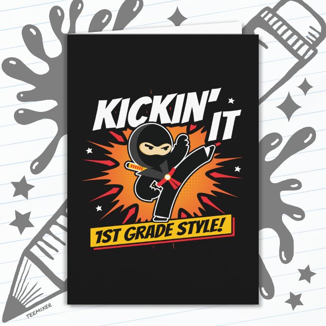 Tarjeta Primer Día De Regreso A La Escuela De Ninja Kick D (Subido por el creador)