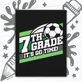 Tarjeta Primer día de regreso a la escuela del fútbol de 7