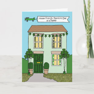 Tarjeta Primer día de San Patricio como familia