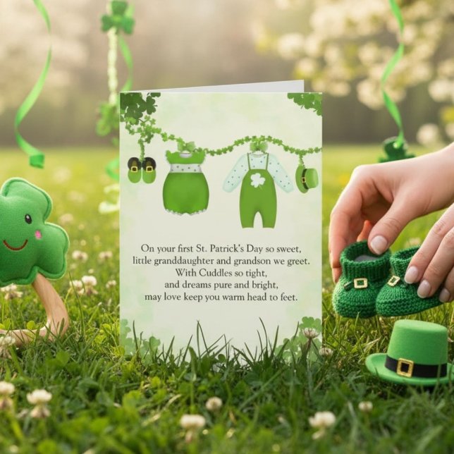 Tarjeta Primer día de San Patricio de gemelos (Subido por el creador)