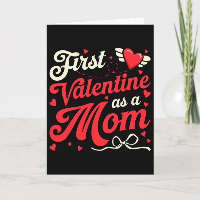 Tarjeta Primer día de San Valentín como mamá divertido San (Anverso)