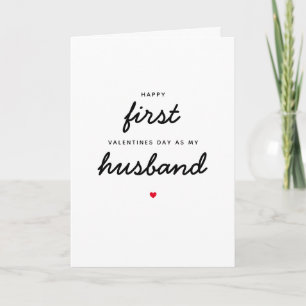 Tarjeta Primer Día de San Valentín romántico como mi espos
