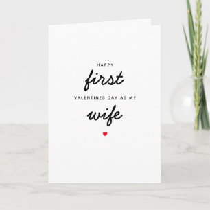 Tarjeta Primer Día de San Valentín romántico como mi espos