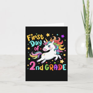 Tarjeta Primer Día De Segundo Grado Volver A La Escuela