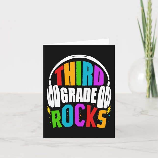 Tarjeta Primer Día De Tercer Grado Se Remonta A La Escuela (Anverso)