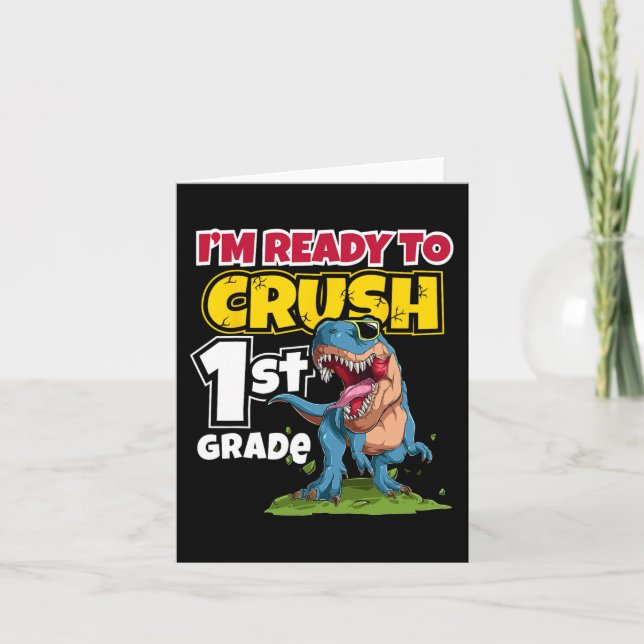 Tarjeta Primer día del colegio estoy listo para aplastar e (Anverso)