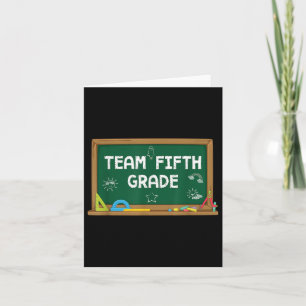 Tarjeta Primer Día Del Equipo De Quinto Grado De Kindergar