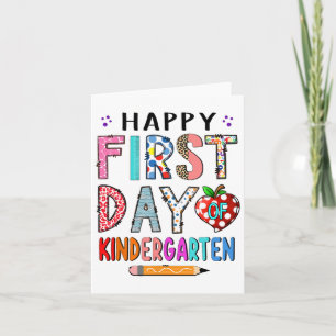 Tarjeta Primer Día Del Jardín De Niños De La Escuela De La