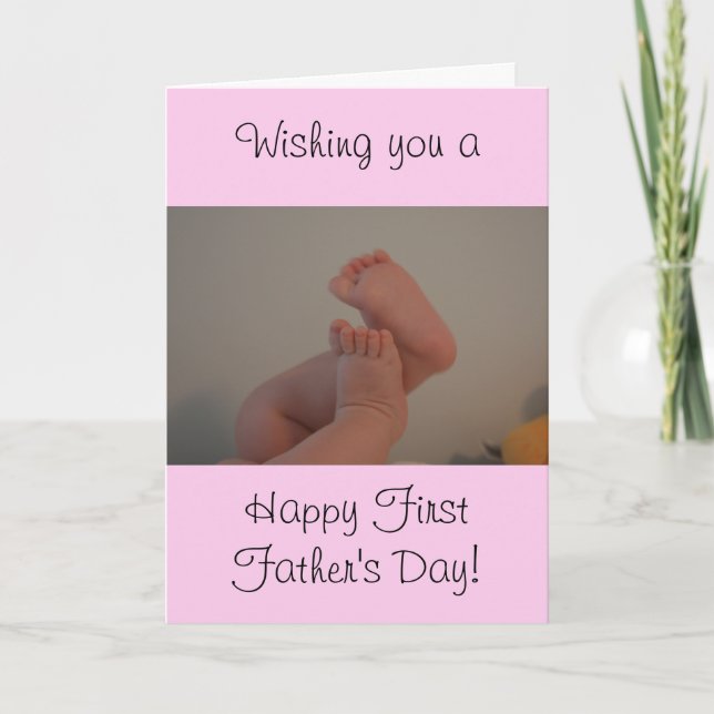 Tarjeta Primer Día del Padre con mensaje niña (Anverso)