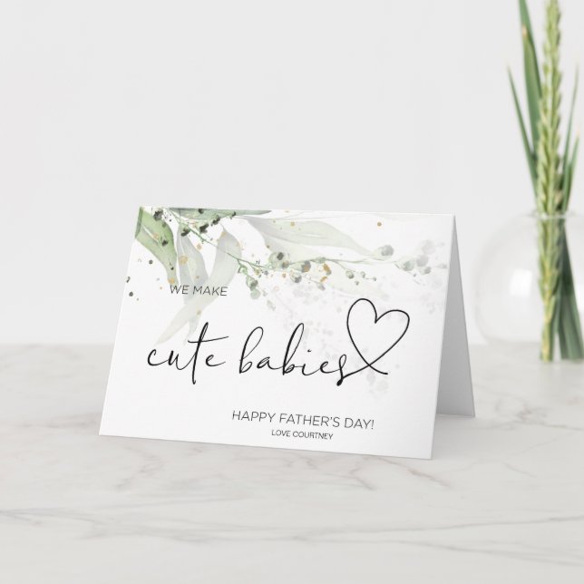 Tarjeta Primer Día del Padre da a nuevo marido de esposa (Anverso)