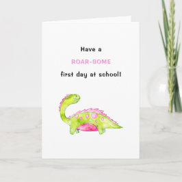 Tarjeta Primer día en la escuela de vuelta a la escuela di