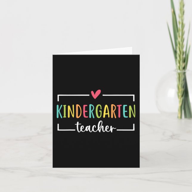 Tarjeta Primer día escolar del profesor de guardería B (Anverso)