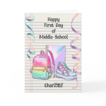 Primer día personalizado de la escuela secundaria