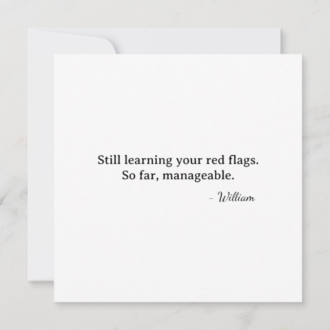 Tarjeta Primer Fox Cupido del Día de San Valentín: señales (Reverso)