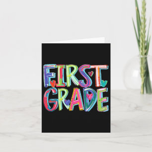 Tarjeta Primer Grado Grado Gracioso Volver A La Escuela Fe